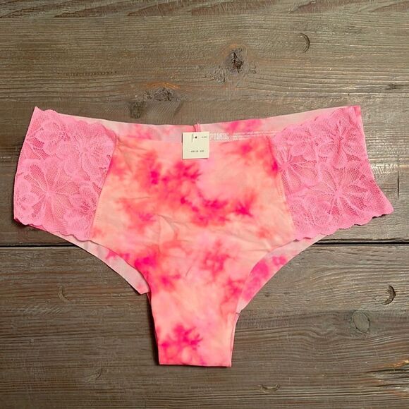NWT Pink Seamless Lace Cheekster Tie-dye Panties - M - Picture 1 of 5
